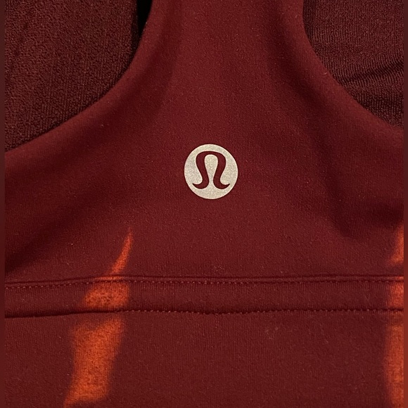 Lululemon Wunder Train Longline Bra Sz 6 High Neck Sun Bleached Wash Red Merlot - Picture 4 of 7